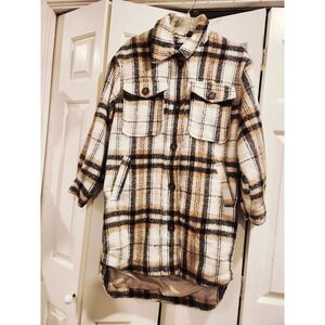 Plaid Button-Up Coat